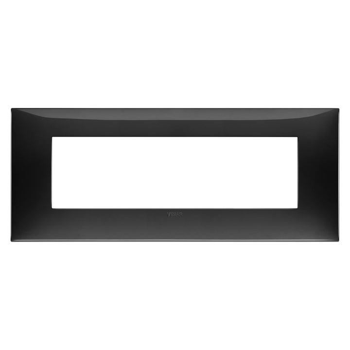 Placa Negro Glossy fabricada en tecnopolímero, línea NeveUp de Vimar