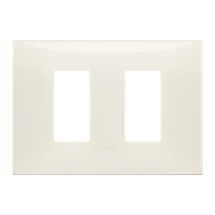 Placa Marfíl Glossy fabricada en tecnopolímero, línea NeveUp de Vimar