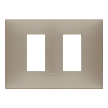 Placa Tórtola Mate fabricada en tecnopolímero, línea NeveUp de Vimar