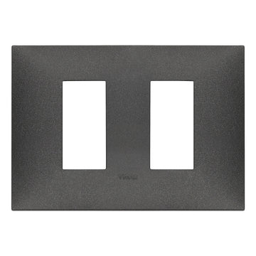 Placa Carbon Mate (Total Look) fabricada en tecnopolímero, línea NeveUp de Vimar