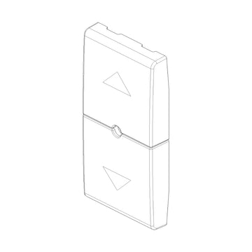 Tecla 1 módulo para control de persianas smart IoT para NeveUp opción acabado blanco o carbón mate de Vimar
