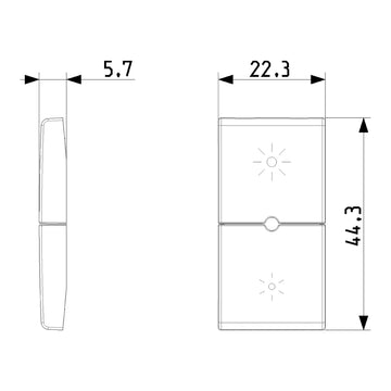 Tecla 1 módulo para dimmer smart IoT para NeveUp opción acabado blanco o carbón mate de Vimar