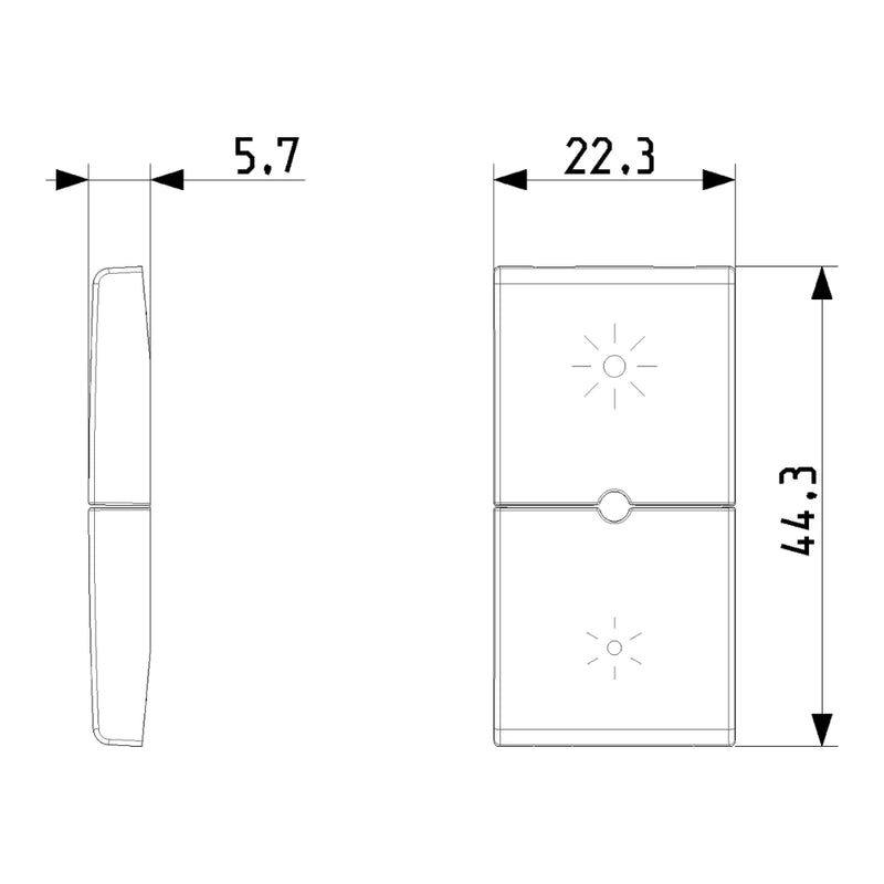 Tecla 1 módulo para dimmer smart IoT para NeveUp opción acabado blanco o carbón mate de Vimar