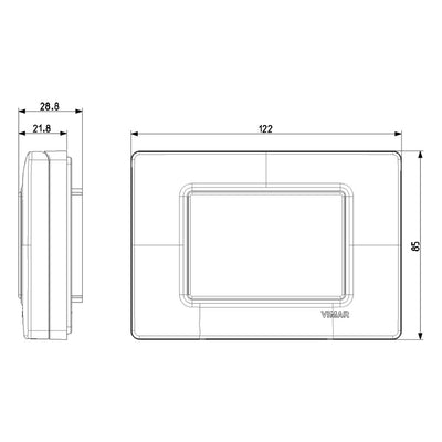 Tapa para exteriores IP55 3 módulos para Arké acabado Gris Granito, incluye tornillos de Vimar