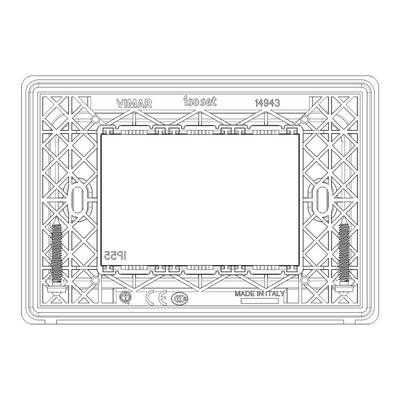 Tapa para exteriores IP55 3 módulos para Arké acabado Gris Granito, incluye tornillos de Vimar