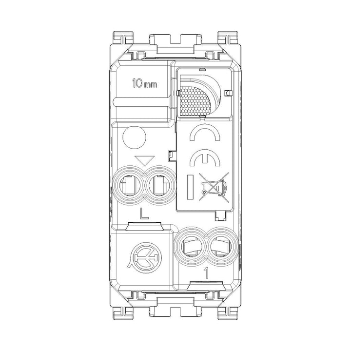 Interruptor 1P 10AX acabado Negro Mate - Blanco Mate - Metal Mate para Arké de Vimar
