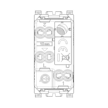 Conmutador (escalera) 1P 10AX acabado Negro Mate - Blanco Mate - Metal Mate para Arké de Vimar