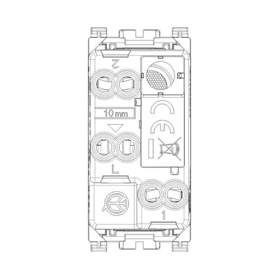 Conmutador (escalera) 1P 10AX acabado Negro Mate - Blanco Mate - Metal Mate para Arké de Vimar