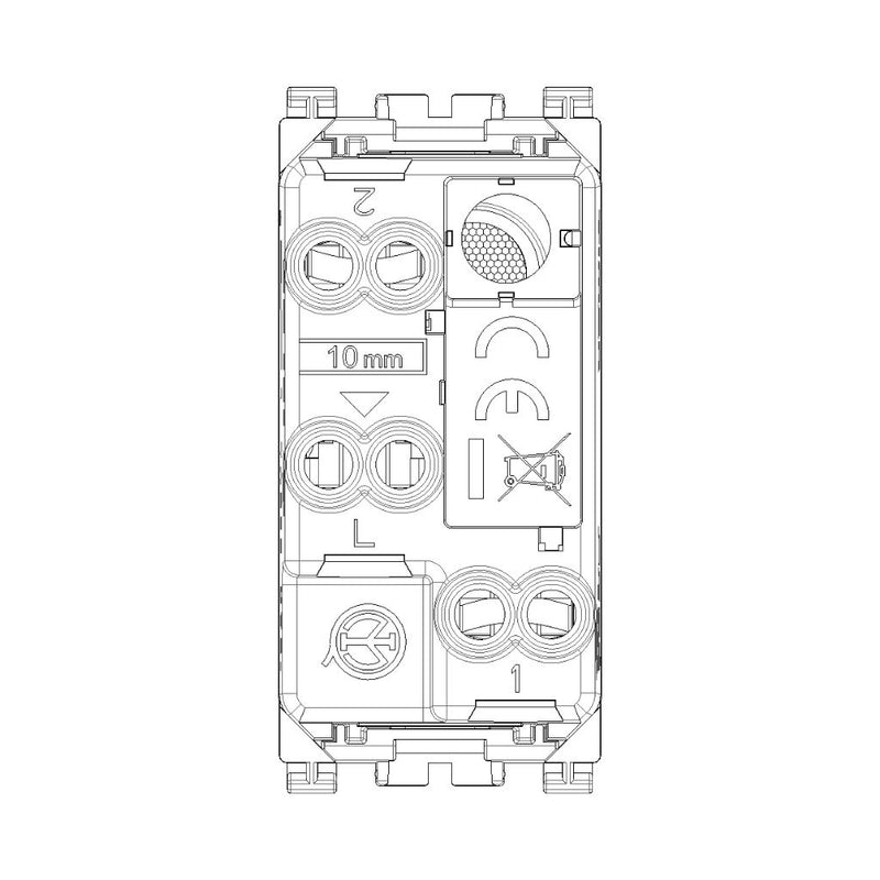 Conmutador (escalera) 1P 10AX acabado Negro Mate - Blanco Mate - Metal Mate para Arké de Vimar