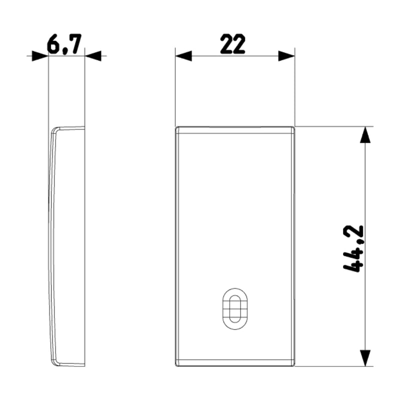 Tecla 1 módulo para apagador smart IoT para Arké opción acabado Negro Mate - Blanco Mate - Metal Mate de Vimar