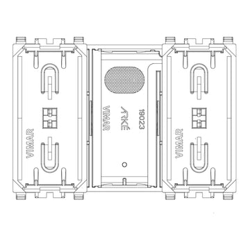 Tecla 3 módulos para apagador smart IoT para Arké opción acabado Negro Mate - Blanco Mate - Metal Mate de Vimar