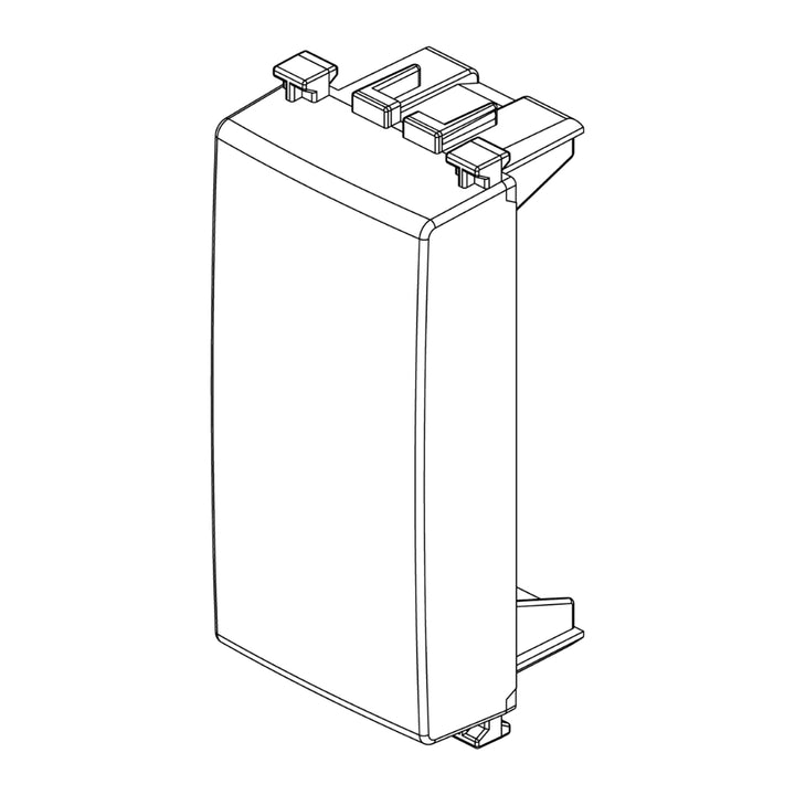 Módulo ciego 1 espacio acabado Negro Mate - Blanco Mate - Metal Mate para Arké de Vimar