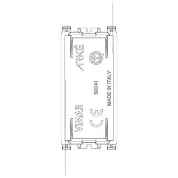 Módulo ciego 1 espacio acabado Negro Mate - Blanco Mate - Metal Mate para Arké de Vimar