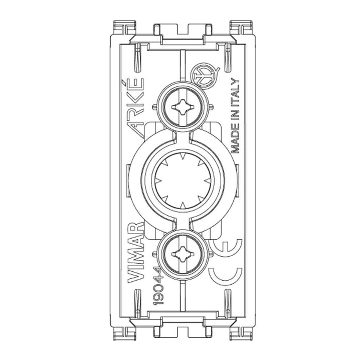 Salida de cable con sujeta cable acabado Negro Mate - Blanco Mate - Metal Mate para Arké de Vimar