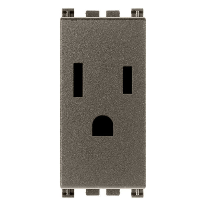 Contacto 1 módulo Toma 2P+T 15A 127V acabado Negro Mate - Blanco Mate - Metal Mate para Arké de Vimar