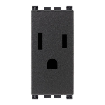 Contacto 1 módulo Toma 2P+T 15A 127V acabado Negro Mate - Blanco Mate - Metal Mate para Arké de Vimar