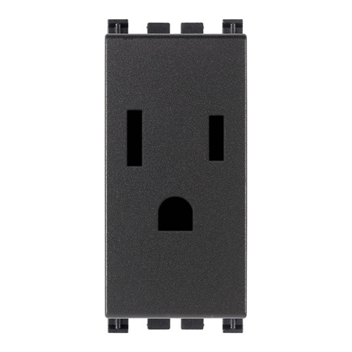 Contacto 1 módulo Toma 2P+T 15A 127V acabado Negro Mate - Blanco Mate - Metal Mate para Arké de Vimar
