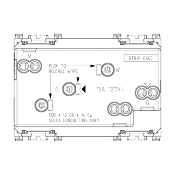 Contacto Dúplex 2P+T 15A 127V acabado Negro Mate - Blanco Mate - Metal Mate para Arké de Vimar