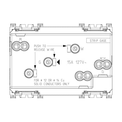 Contacto Dúplex 2P+T 15A 127V acabado Negro Mate - Blanco Mate - Metal Mate para Arké de Vimar