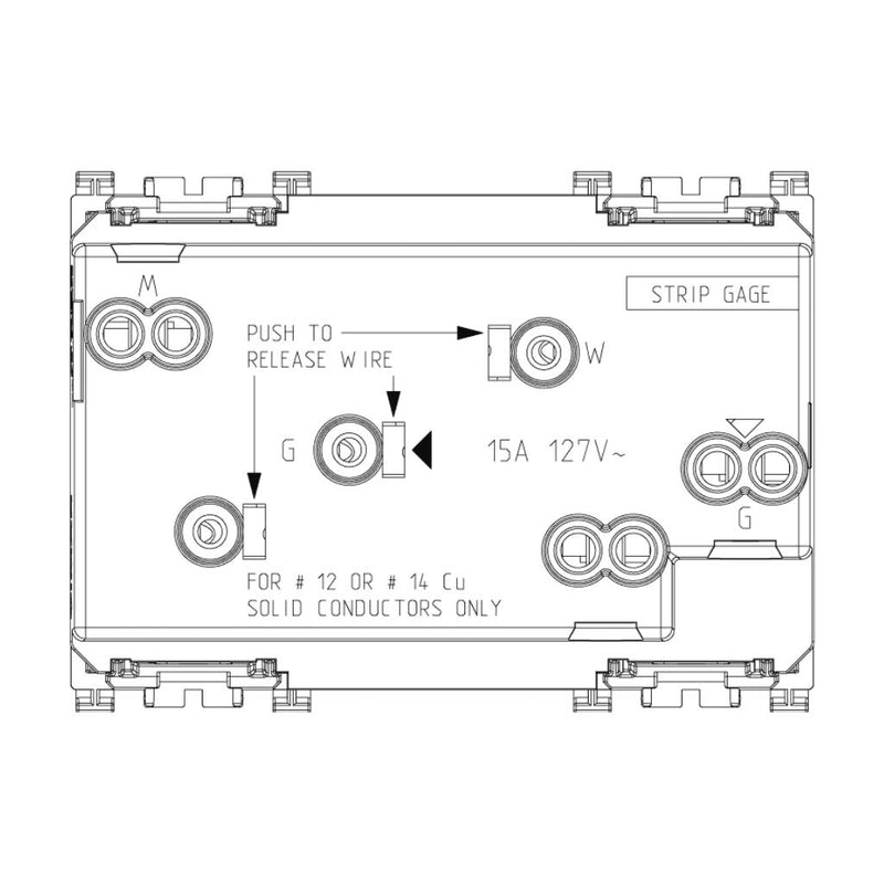 Contacto Dúplex 2P+T 15A 127V acabado Negro Mate - Blanco Mate - Metal Mate para Arké de Vimar