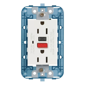 Contacto Dúplex GFCI 2P+T 15A 125V con GFCI acabado Negro Mate - Blanco Mate - Metal Mate para Arké de Vimar