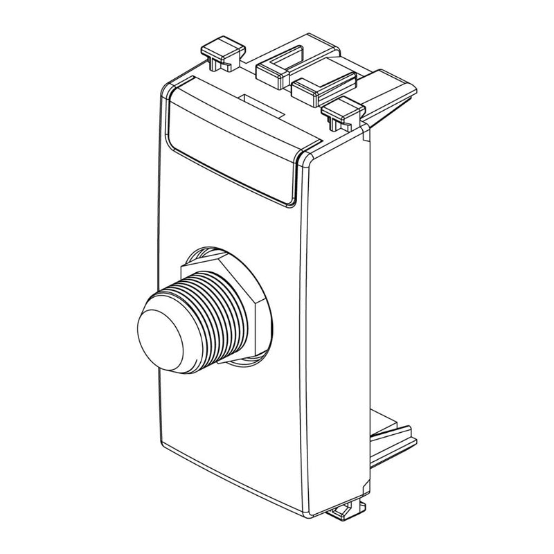 Toma TV tipo F hembra acabado Negro Mate - Blanco Mate - Metal Mate para Arké de Vimar