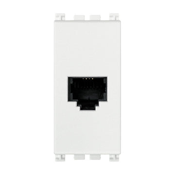 Toma telefónica RJ11 6/4 acabado Negro Mate - Blanco Mate - Metal Mate para Arké de Vimar