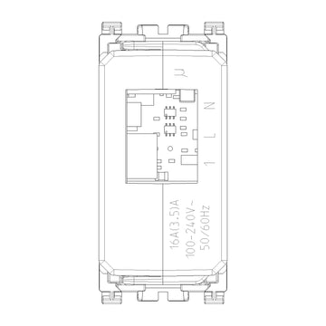 Actuador relé NO smart IoT 16A, acabado Negro Mate - Blanco Mate - Metal Mate para Arké de Vimar