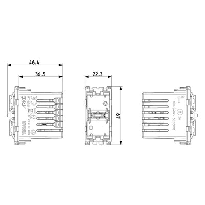 Mecanismo smart IoT control de persianas (requiere agregar teclas) para Arké de Vimar