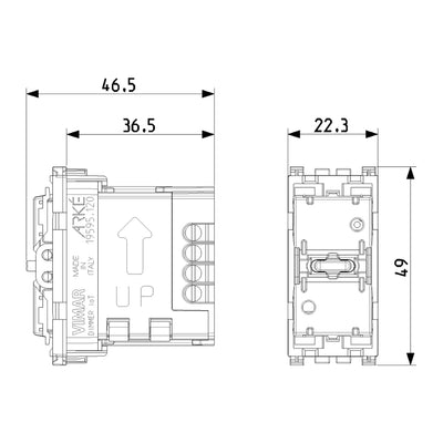 Dimmer mecanismo smart IoT (requiere agregar teclas) para Arké de Vimar