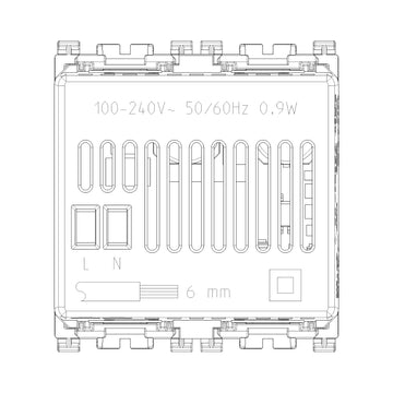 Gateway smart IoT 2 módulos opción Negro Mate - Blanco Mate - Metal Mate para Arké de Vimar