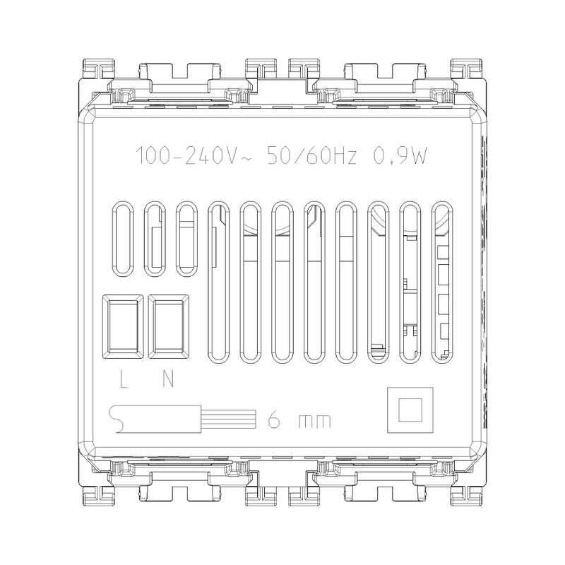 Gateway smart IoT 2 módulos opción Negro Mate - Blanco Mate - Metal Mate para Arké de Vimar