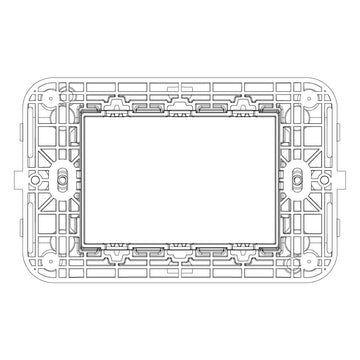 Soporte 3 módulos para placa Arké, incluye tornillos de Vimar