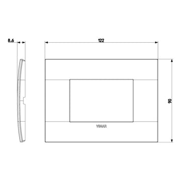 Placas Silver Mate Color-Tech (Tecnopolímero Pintado) línea Arké de Vimar