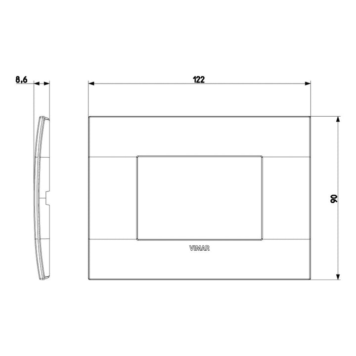 Placas Plata - Metal-Color (Metal Pintado) línea Arké de Vimar