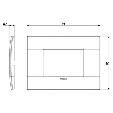 Placas Latón Cepillado Metal-Elite (Metal Refinado) línea Arké de Vimar
