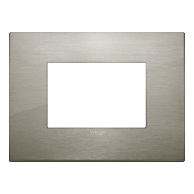 Placas Inoxidable Cepillado Metal-Elite (Metal Refinado) línea Arké de Vimar