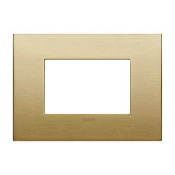 Placas Latón Cepillado Metal-Elite (Metal Refinado) línea Arké de Vimar