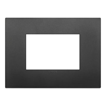 Placas Negro Tecno-Basico (Tecnopolímero Satinado) línea Arké de Vimar