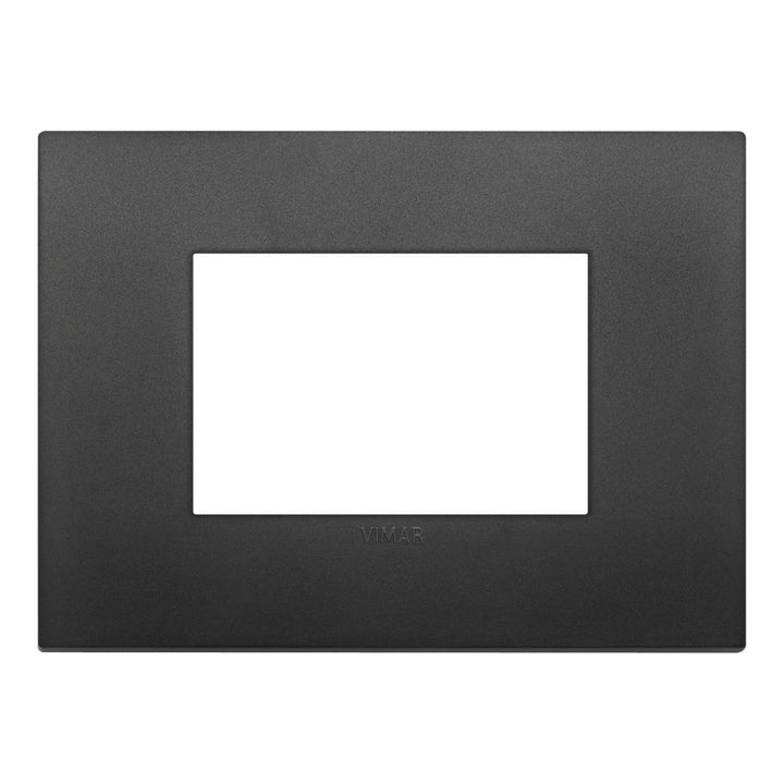 Placas Negro Tecno-Basico (Tecnopolímero Satinado) línea Arké de Vimar