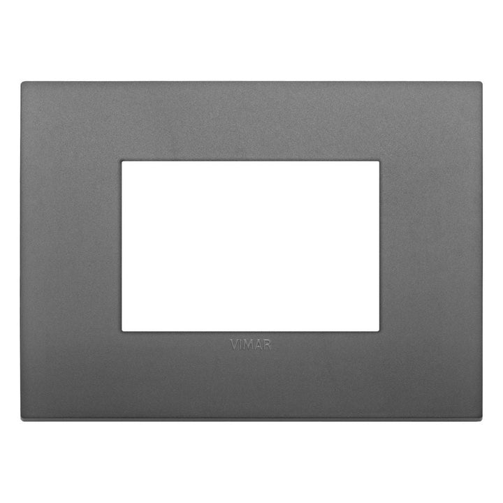 Placas Gris Tecno-Basico (Tecnopolímero Satinado) línea Arké de Vimar