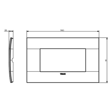 Placas Grafito Mate - Metal-Color (Metal Pintado) línea Arké de Vimar