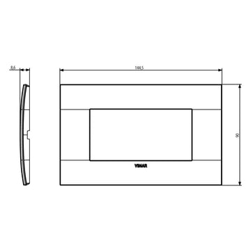 Placas Silver Mate Color-Tech (Tecnopolímero Pintado) línea Arké de Vimar