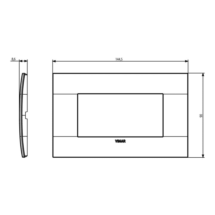 Placas Latón Cepillado Metal-Elite (Metal Refinado) línea Arké de Vimar