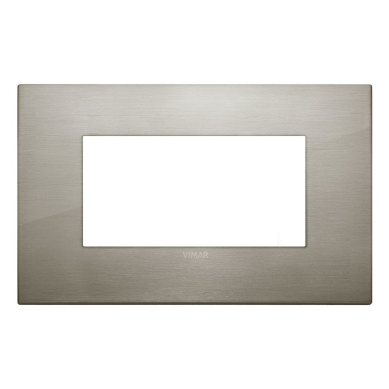 Placas Inoxidable Cepillado Metal-Elite (Metal Refinado) línea Arké de Vimar