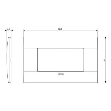 Placas Blanco Tecno-Basico (Tecnopolímero Satinado) línea Arké de Vimar