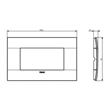 Placas Hielo Total Look Reflex Plus (Reflex Cristal) línea Arké de Vimar