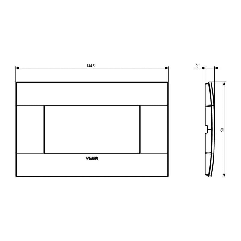 Placas Marfil Reflex Plus (Reflex Cristal) línea Arké de Vimar