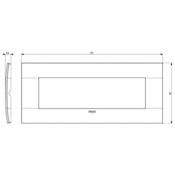 Placas Latón Cepillado Metal-Elite (Metal Refinado) línea Arké de Vimar