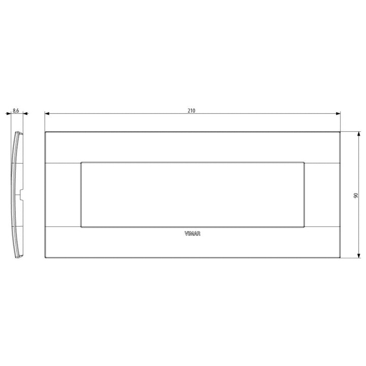 Placas Latón Cepillado Metal-Elite (Metal Refinado) línea Arké de Vimar